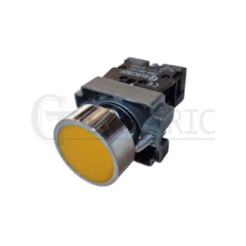 PULSADOR RASANTE METAL AMARILLO 22MM CB2-BA51 GTELECTTRIC
