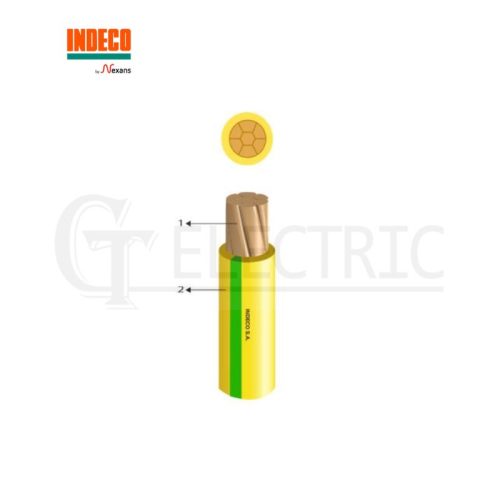 CABLE LIBRE DE ALOGENA FREETOX NH-90 10MM² 450/750V VERDE/AMARILLO INDECO