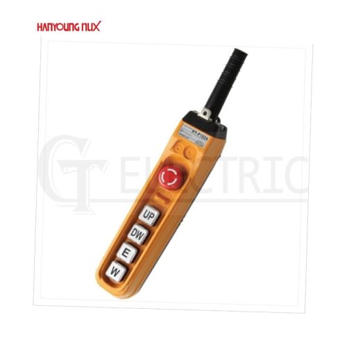 BOTONERA COLGANTE 4 BOTONES + PULSADOR DE EMERGENCIA, HY-P1024SBB HANYOUNG NUX