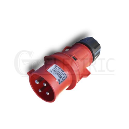 ENCHUFE AEREO 16A 3P+T  380-415V IP54 ROJO  OP-13300 OPALUX