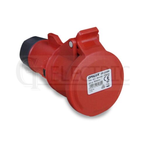 TOMA AEREA 16A 3P+T  380-415V IP54 ROJO  OP-23300 OPALUX