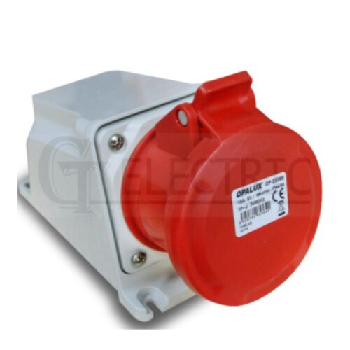 TOMA VISIBLE 16A 3P+T  380-415V IP54 ROJO  OP-23390 OPALUX